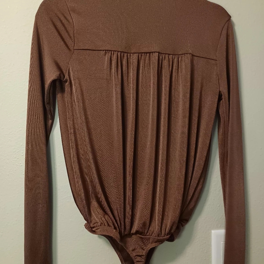 Free People Chocolate Brown Long Sleeve Bodysuit - Picture 10 of 16